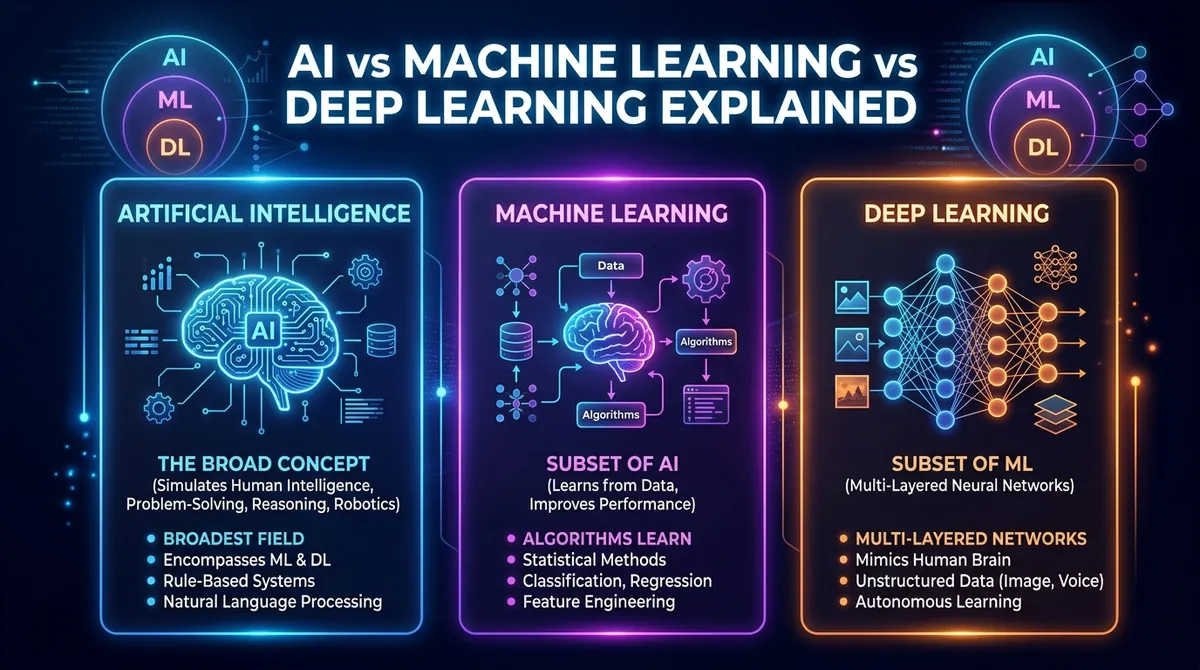 AI vs Machine Learning vs Deep Learning Explained