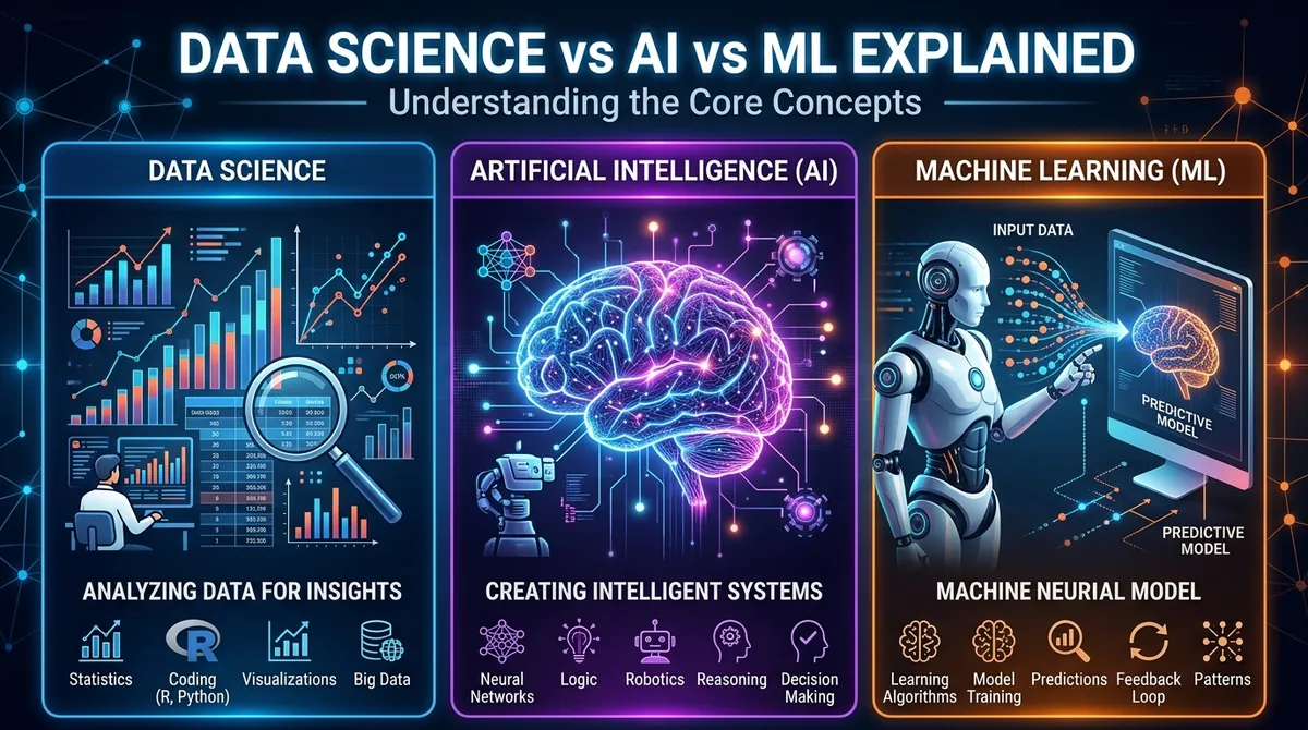 Data Science vs AI vs ML Explained