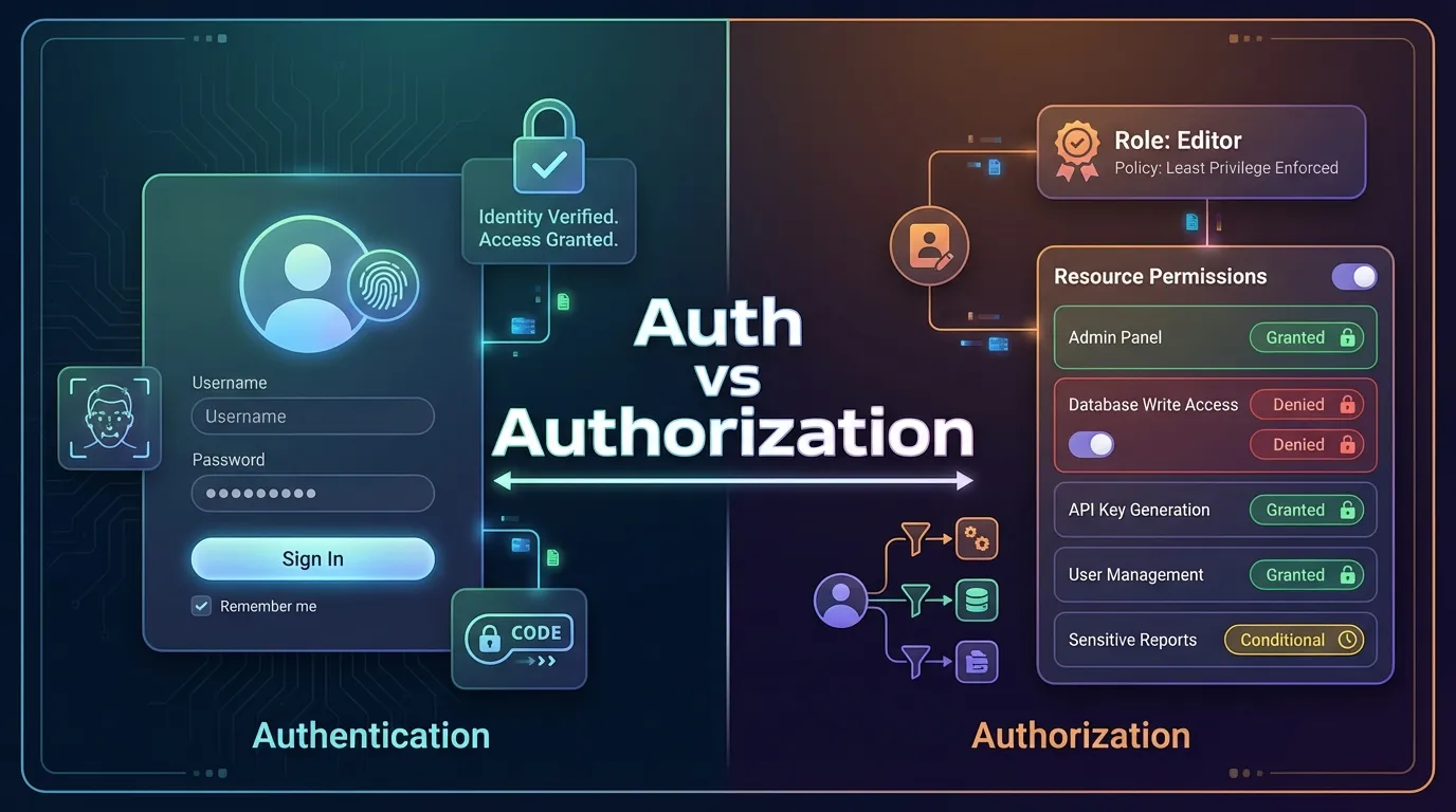Authentication vs Authorization Explained for Developers