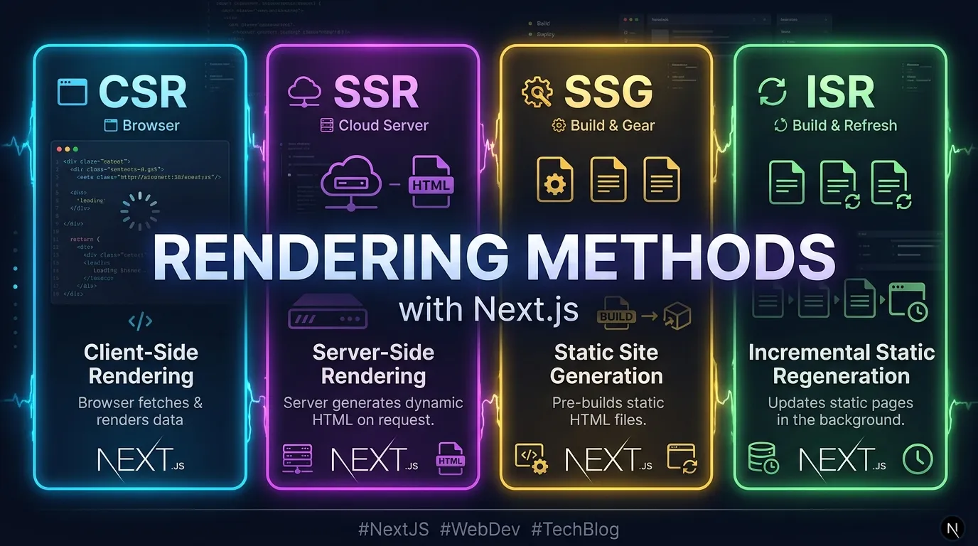 CSR vs SSR vs SSG vs ISR in Next.js Complete Rendering Guide